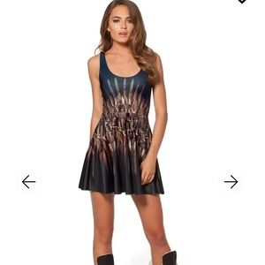 Large black milk THRONES REVERSIBLE SKATER DRESS